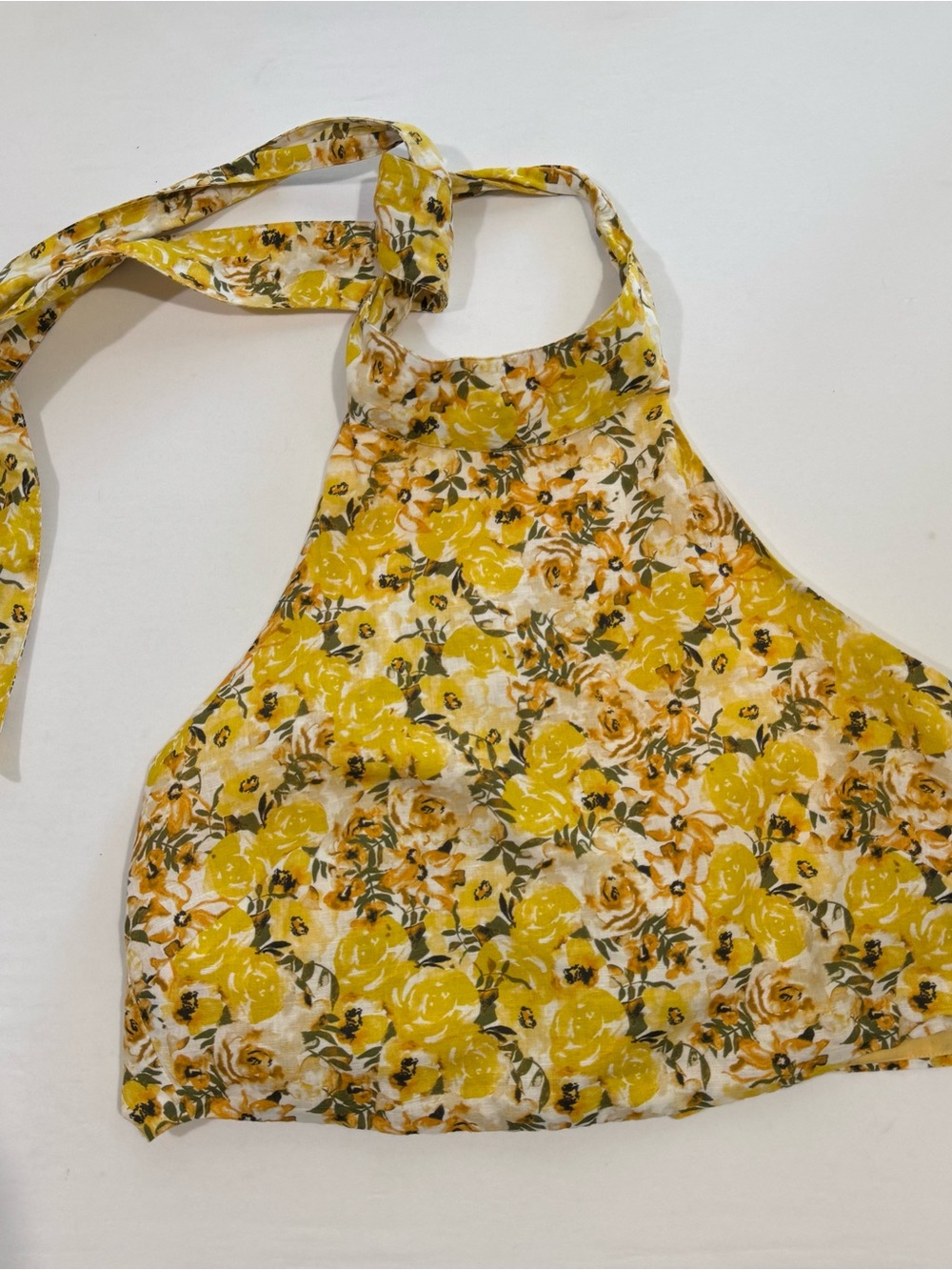 REVOLVE Something Navy Floral Halter Top in Cream Multi Size Medium - Picture 4 of 9